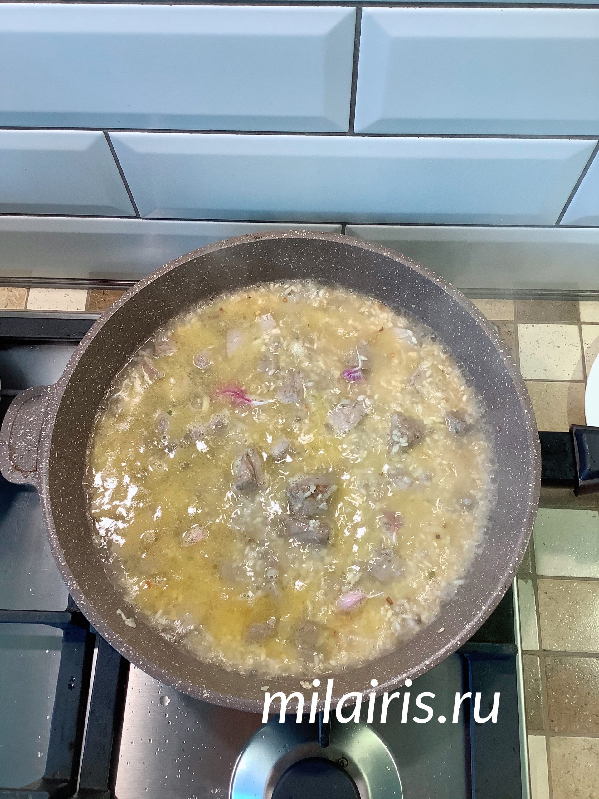 Плов из свинины на сковороде рецепт с фото пошаговый