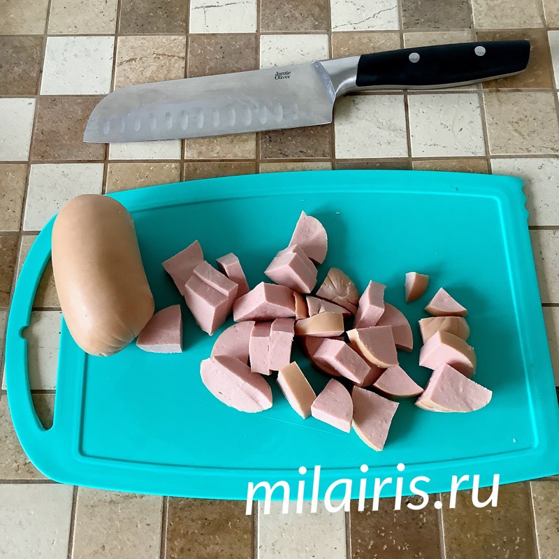 Капуста тушёная с сосисками пошаговый рецепт с фото